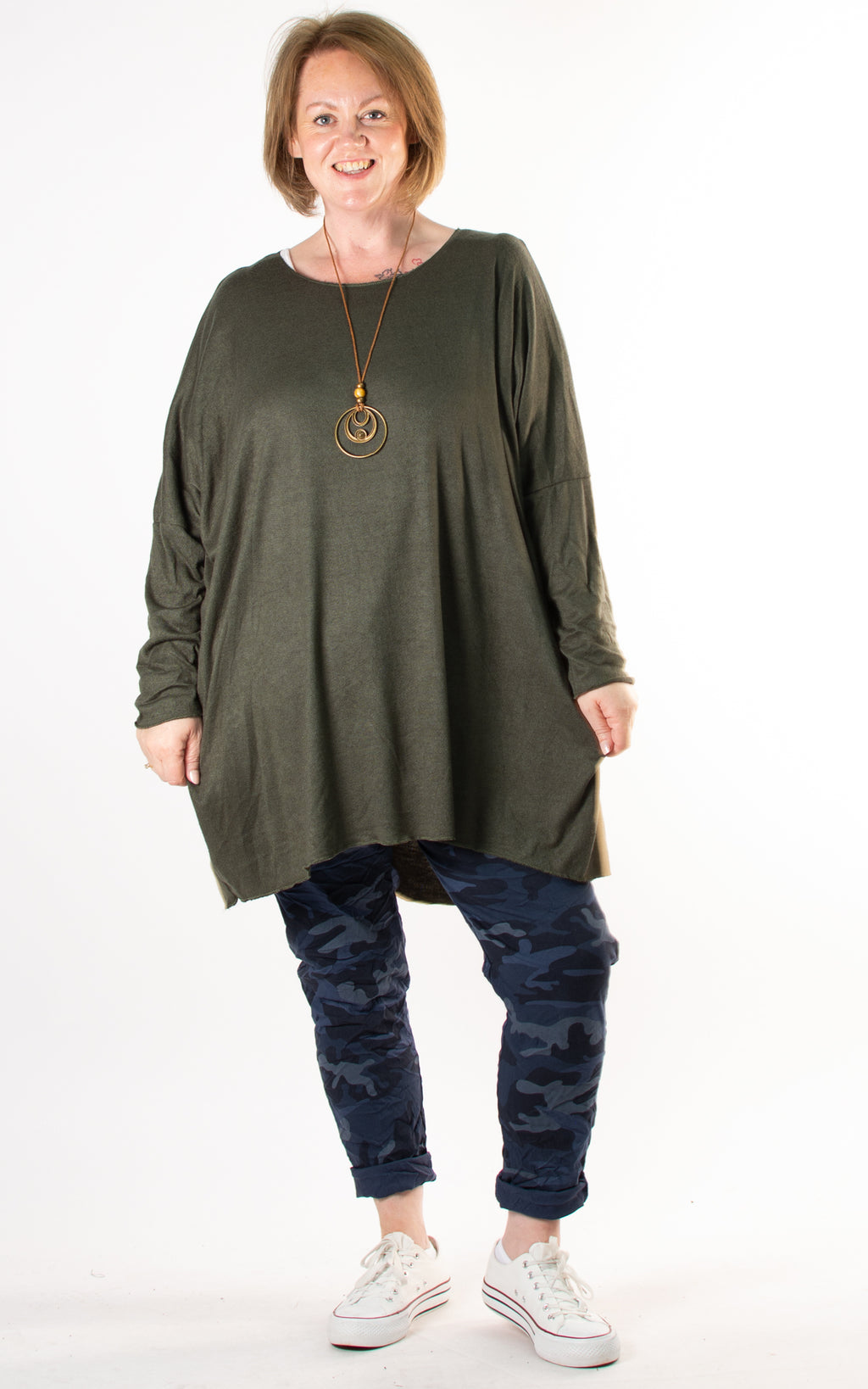 Amy Soft Knit Top | Khaki