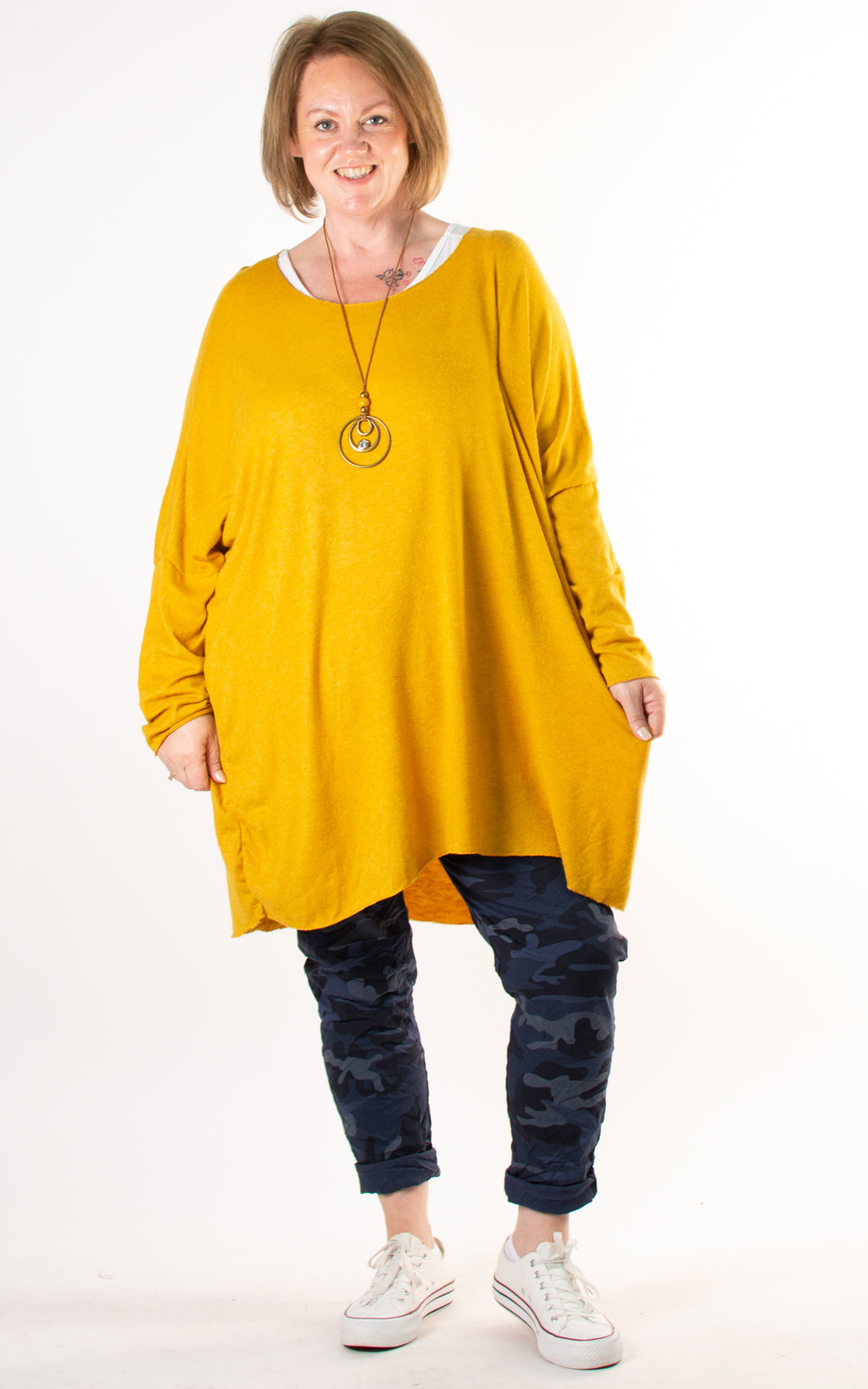 Amy Soft Knit Top | Mustard