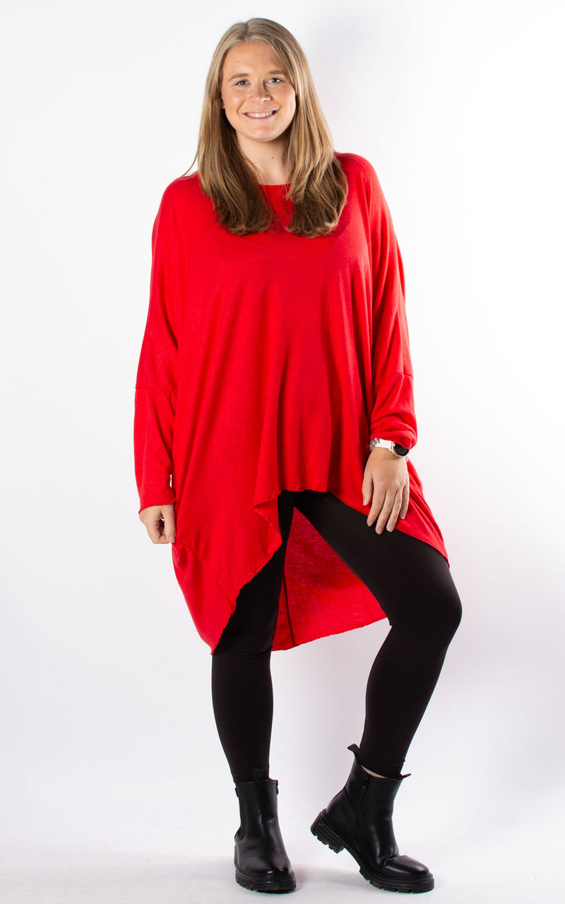 Amy Soft Knit Top | Red