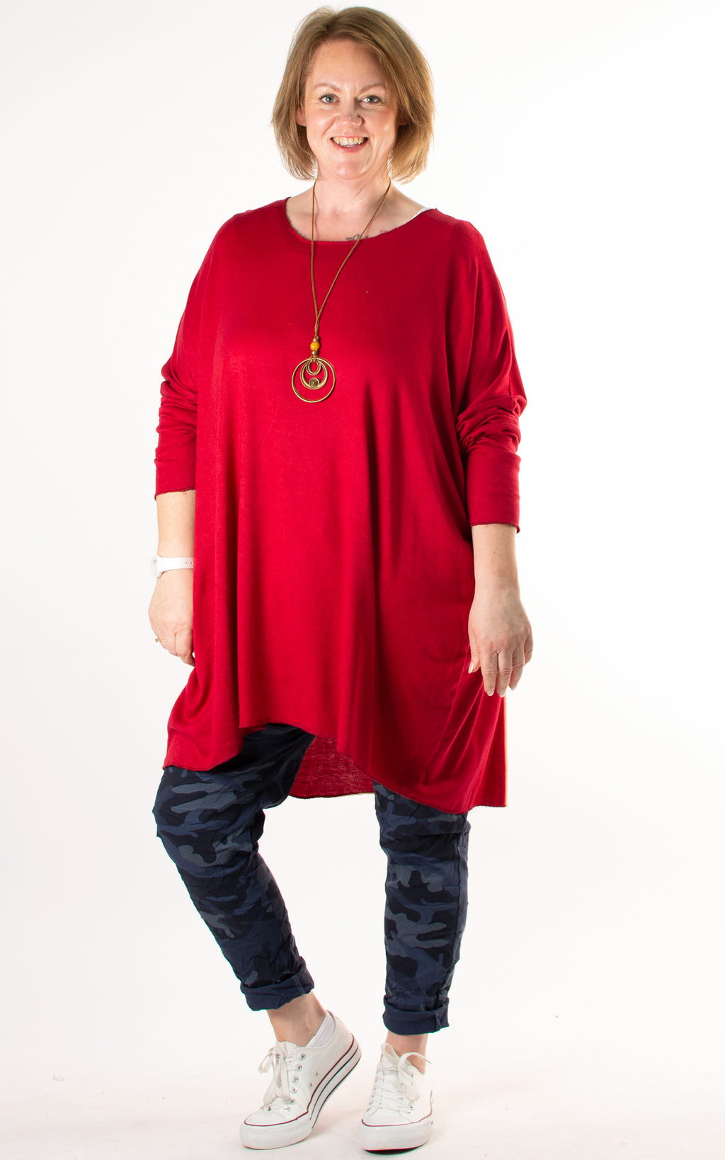 Amy Soft Knit Top | Red