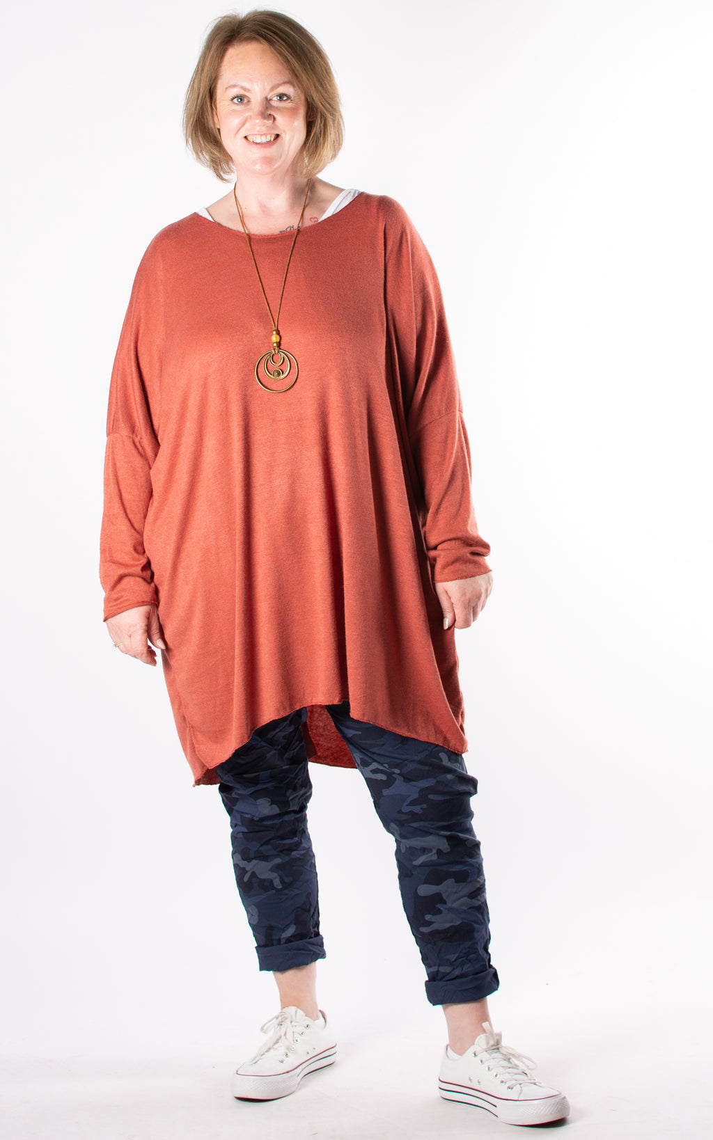 Amy Soft Knit Top | Rust