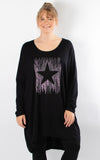 Amy Soft Knit Top | Star | Black