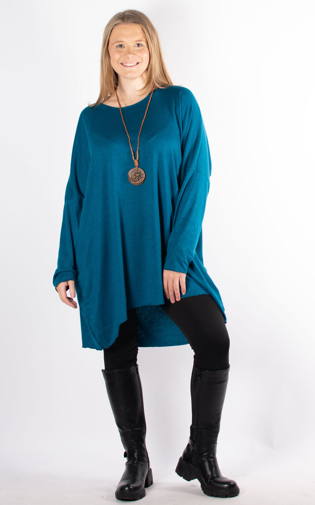 Amy Soft Knit Top | Teal