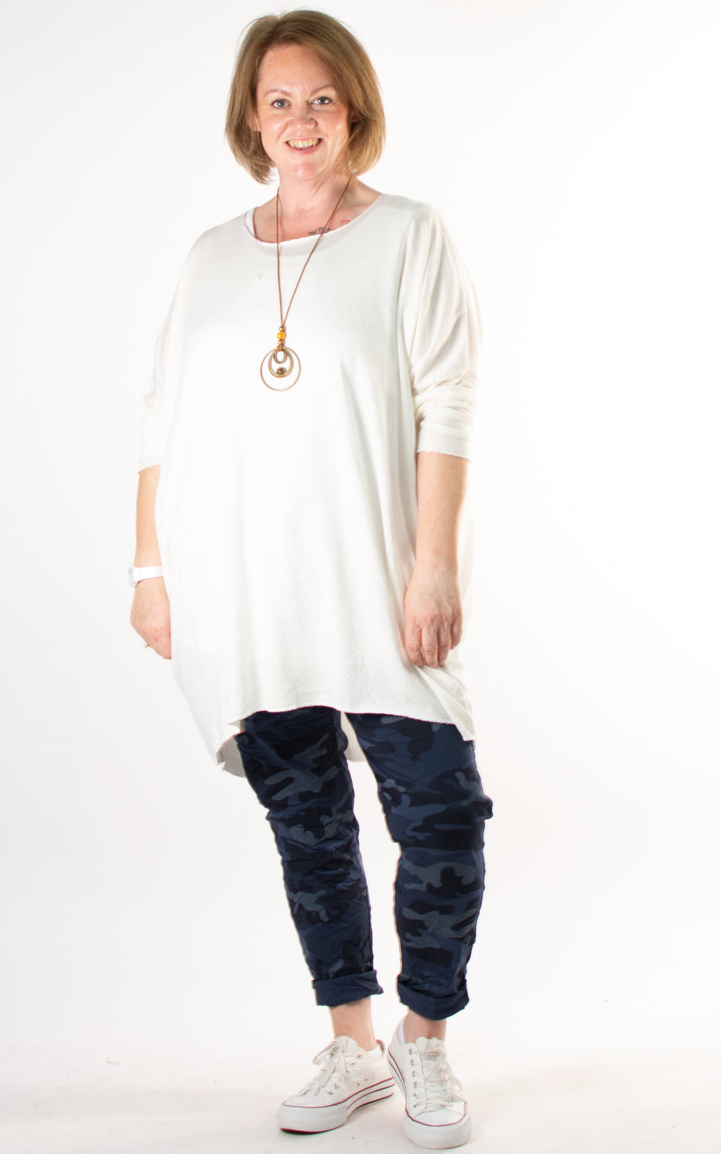Amy Soft Knit Top | White