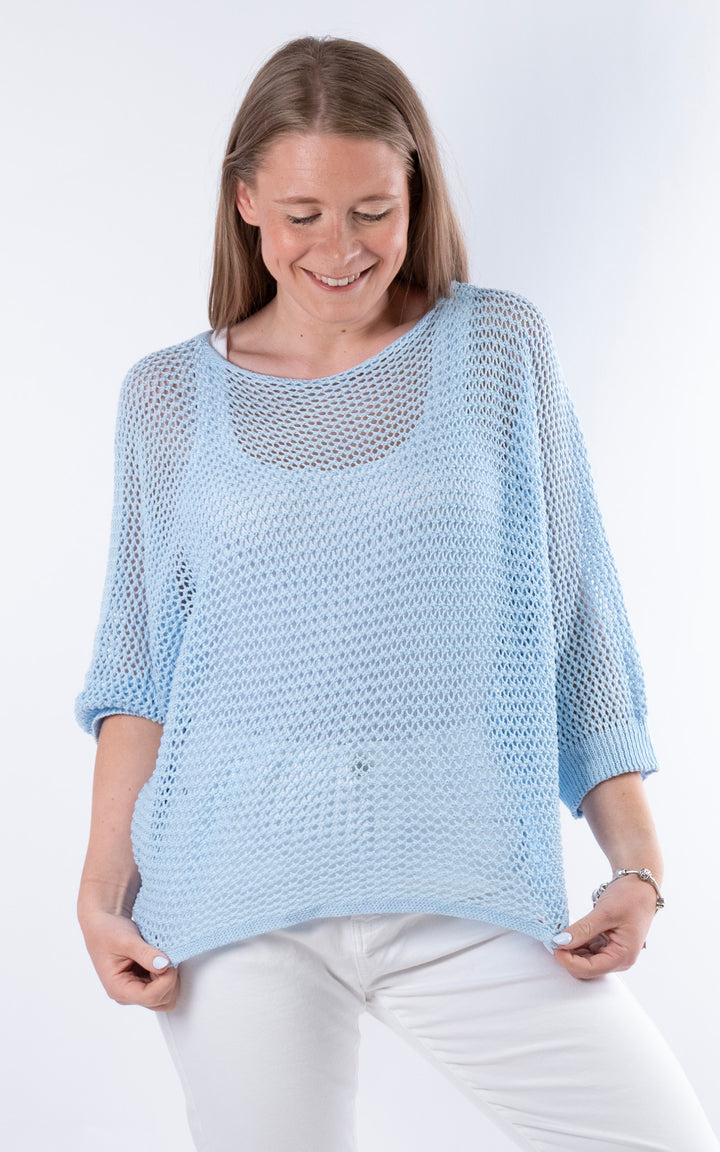 Angelina 3 Way Top | Baby Blue