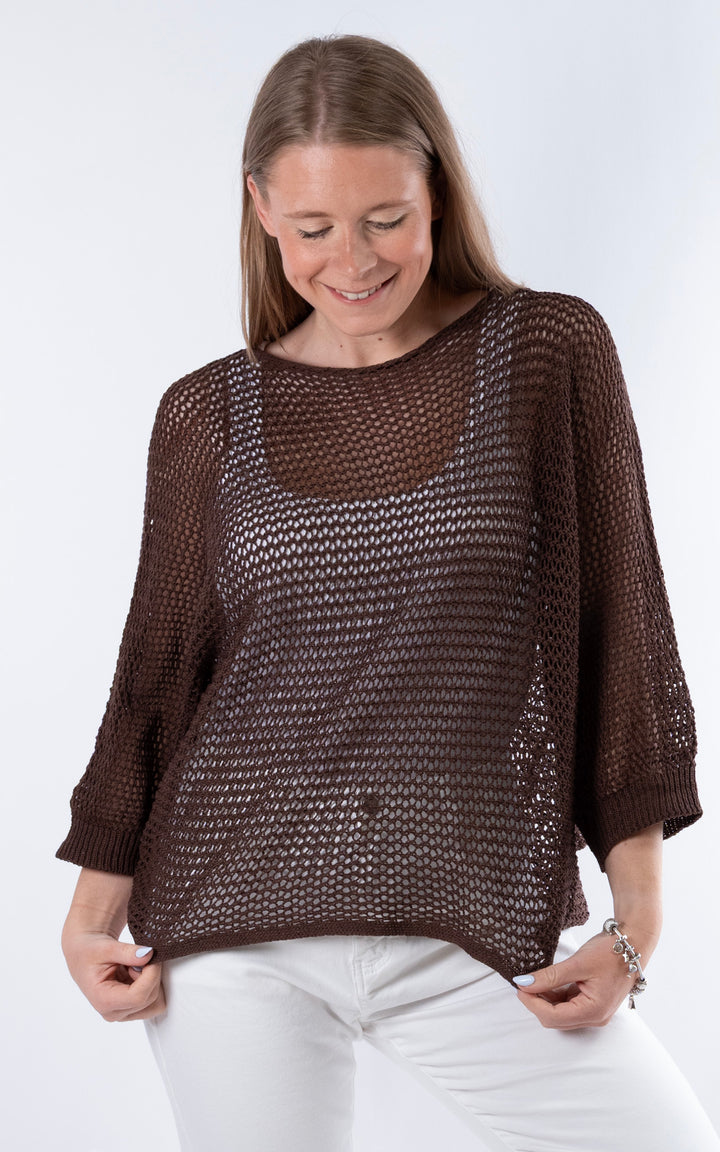 Angelina 3 Way Top |Chocolate