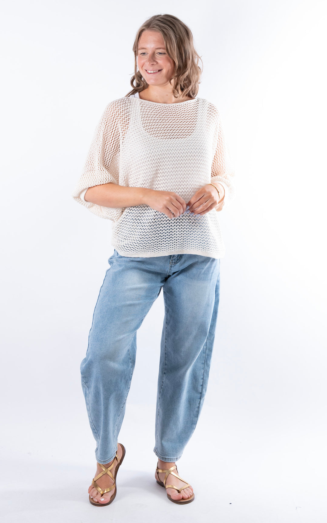 Angelina 3 Way Top | Cream