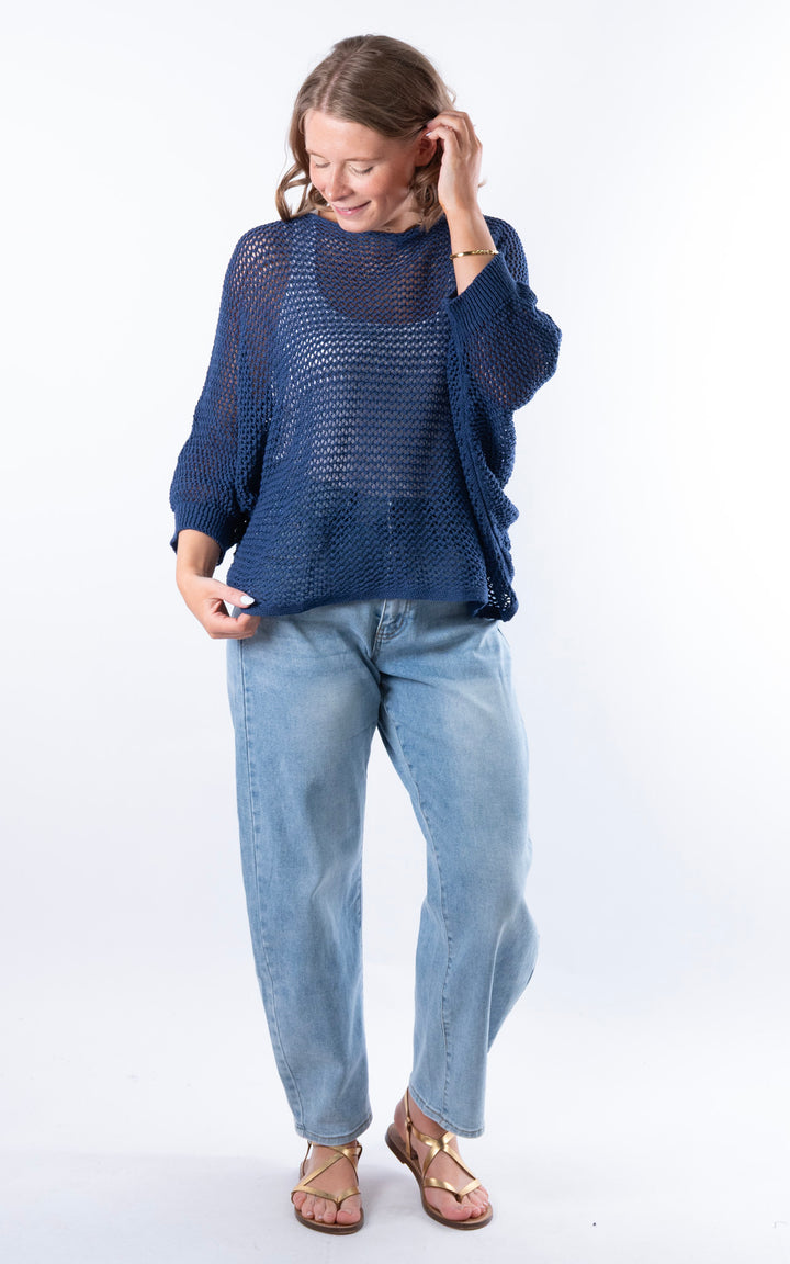 Angelina 3 Way Top | Navy