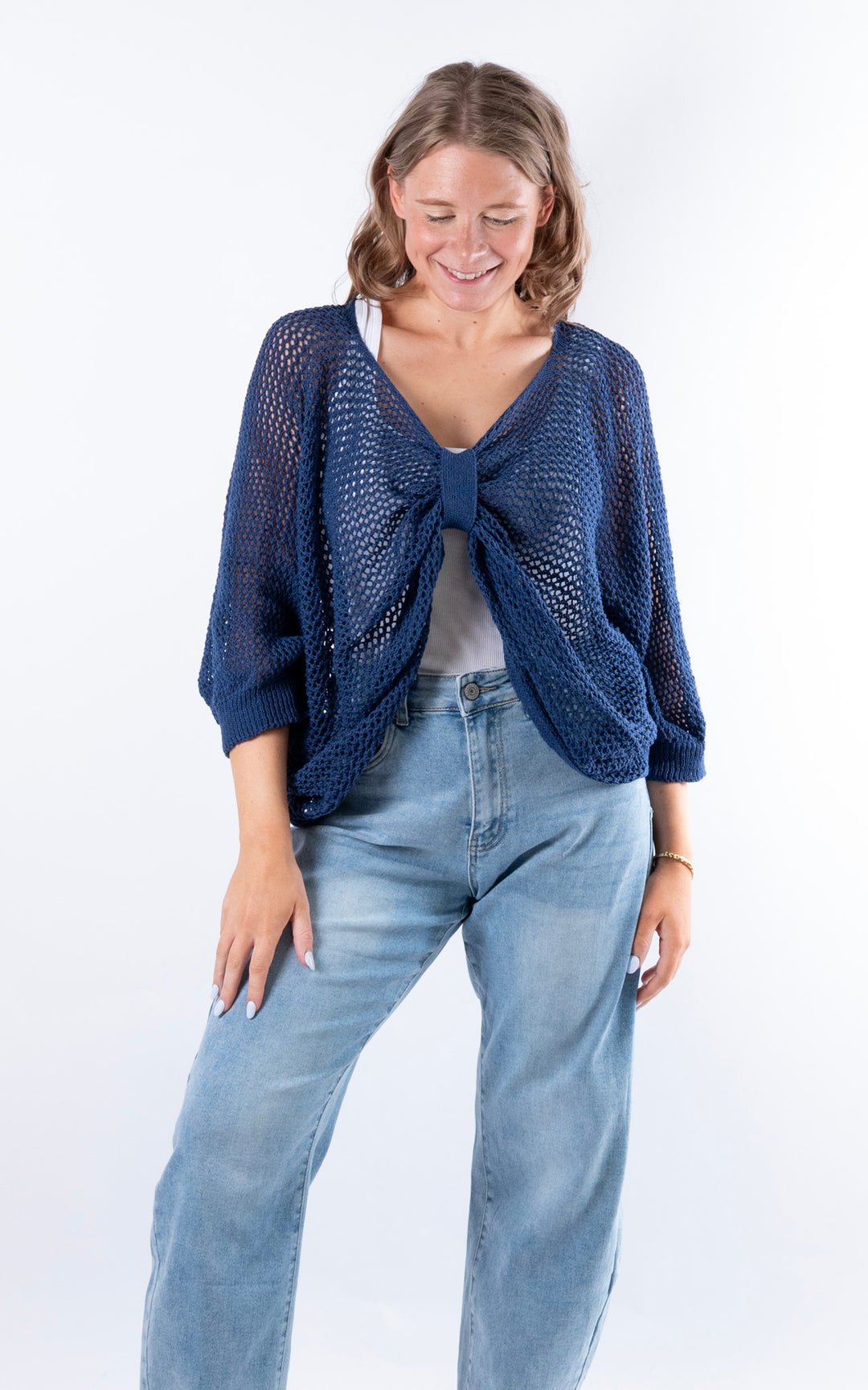 Angelina 3 Way Top | Navy