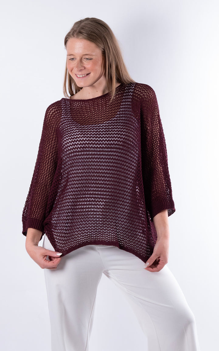 Angelina 3 Way Top | Plum