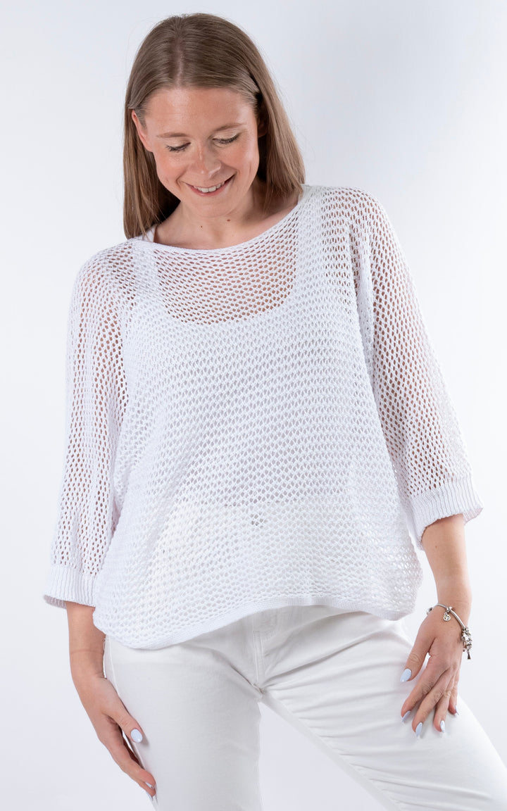 Angelina 3 Way Top | White