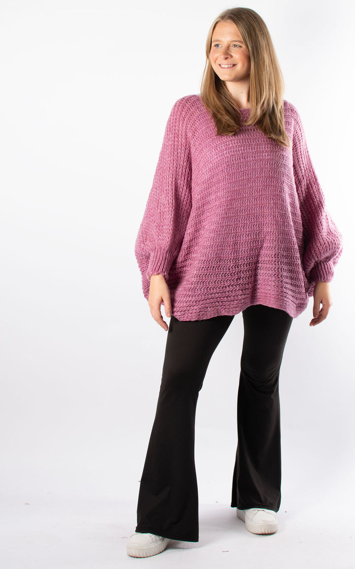 Angelina Oversized Knit | Berry