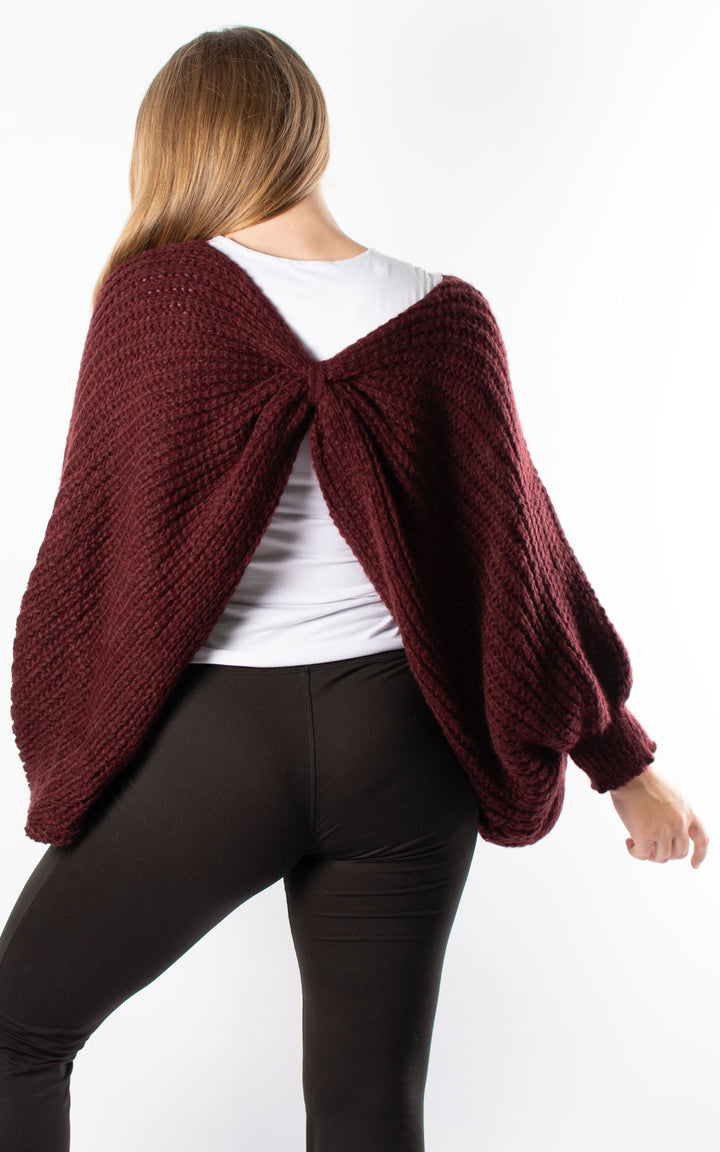 Angelina Oversized Knit | Burgundy