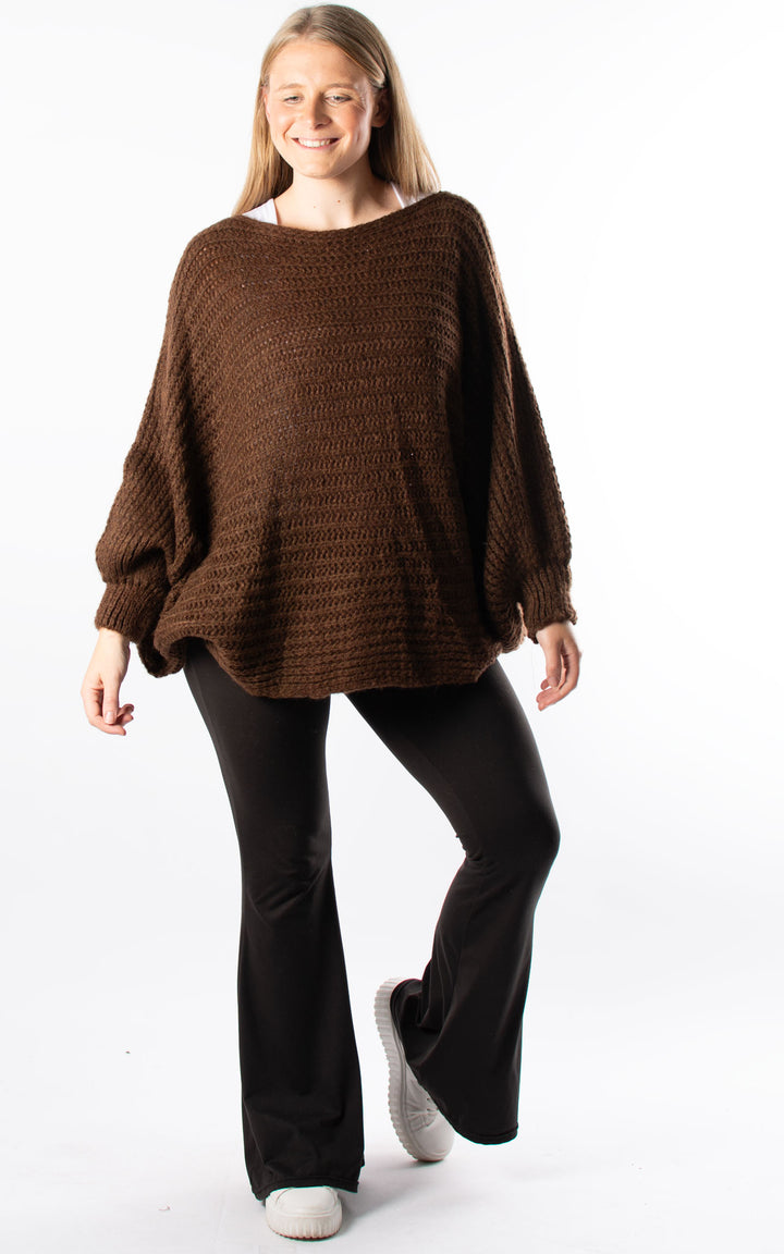 Angelina Oversized Knit | Chocolate