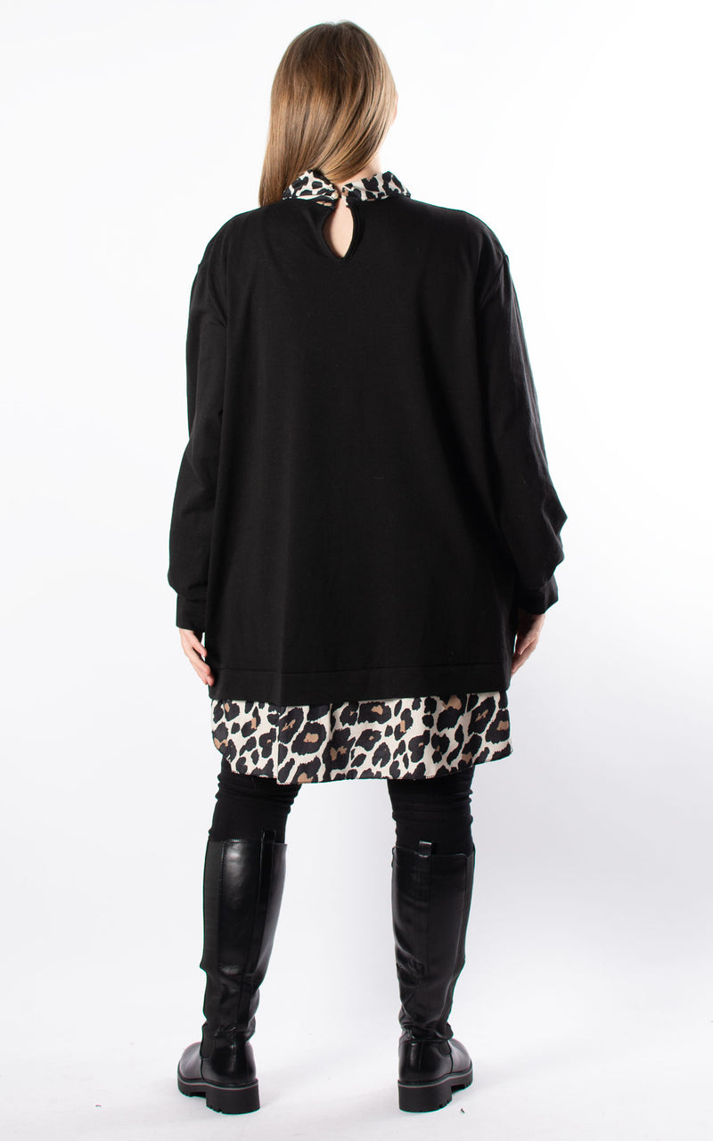 Animal Collar Tunic | Black