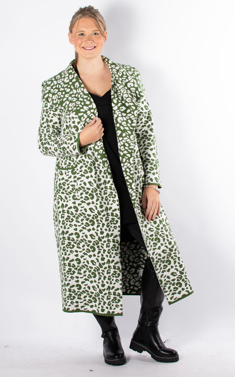 Animal Print Coat | Green