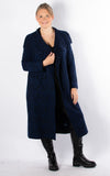 Animal Print Coat | Navy