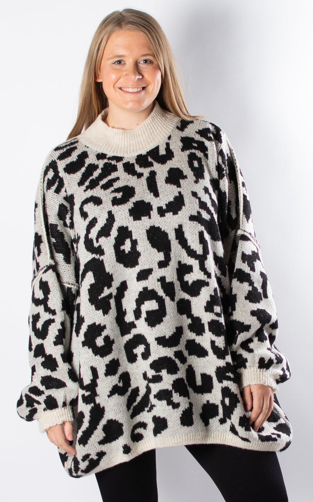 Animal Print Jumper | Black