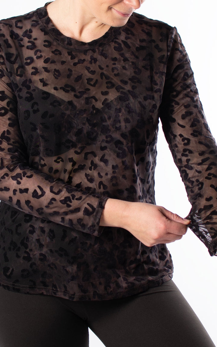 Animal Print Mesh Top | Cheetah
