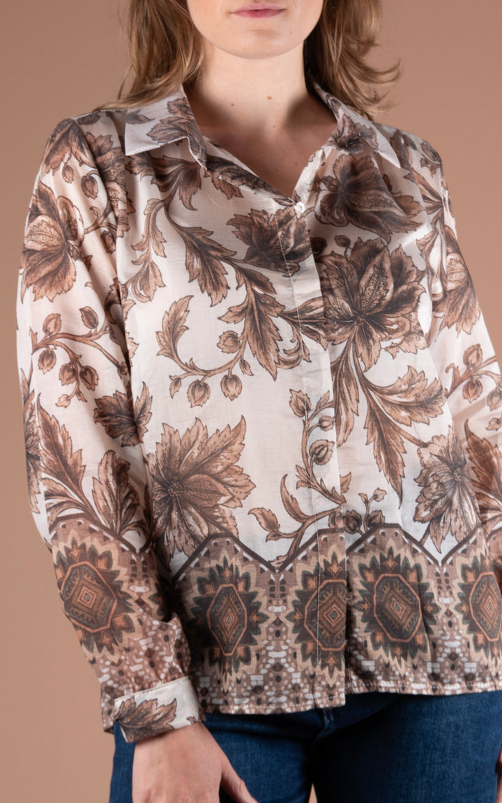 Antique Floral Shirt | Ivory