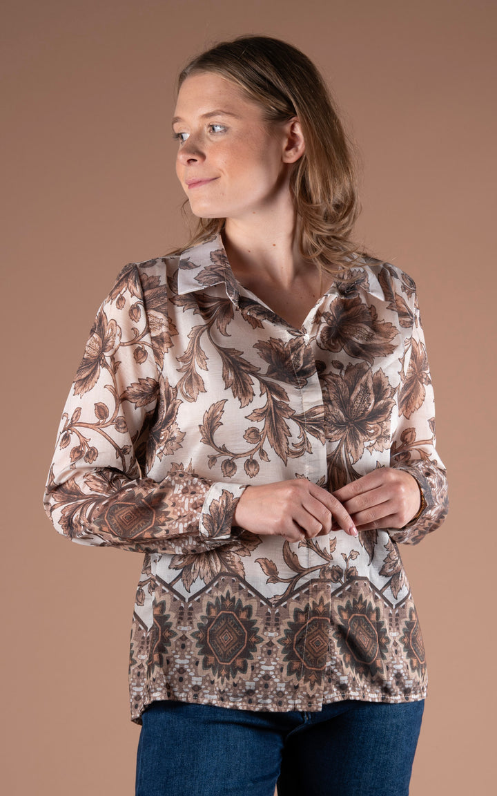 Antique Floral Shirt | Ivory