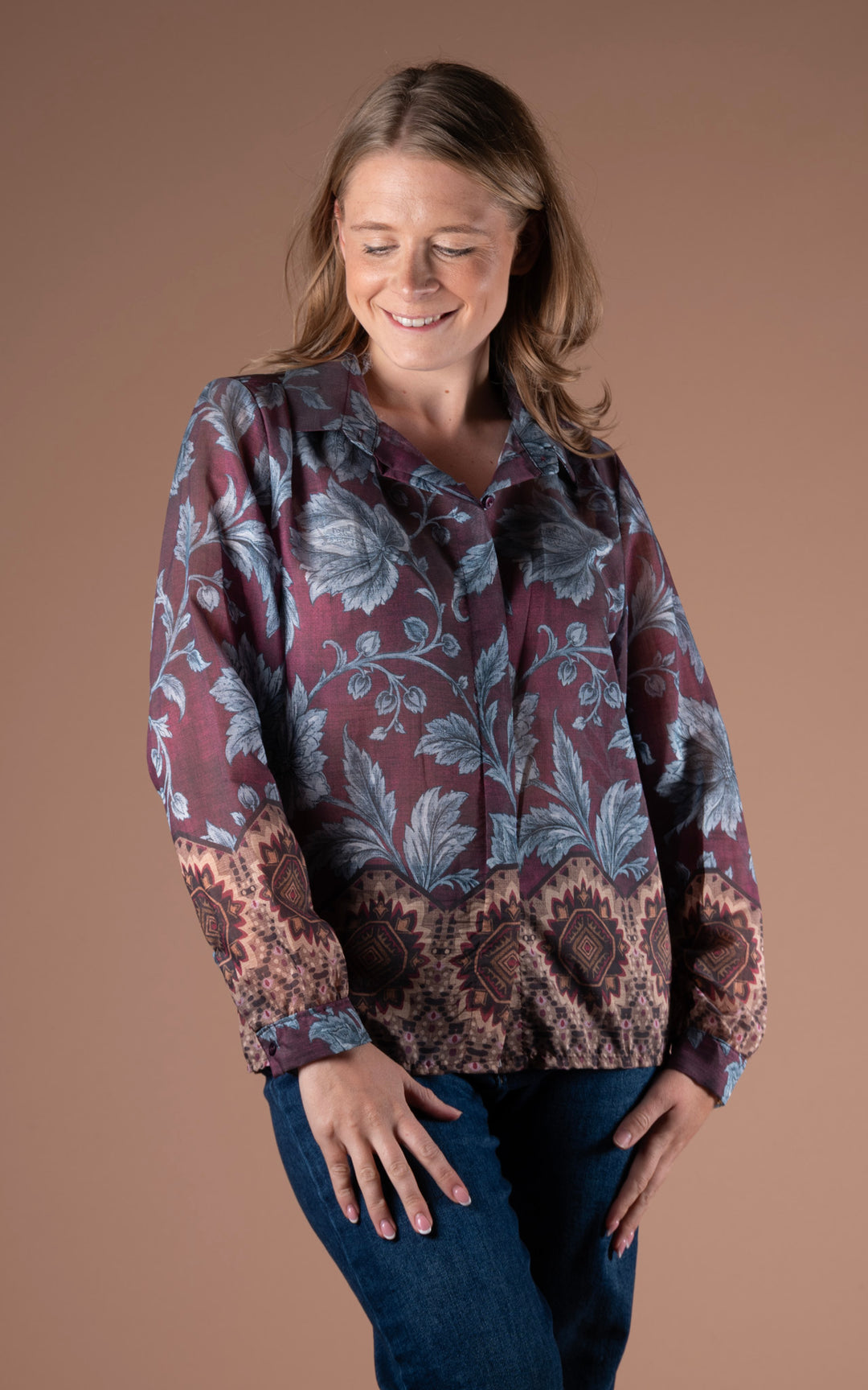 Antique Floral Shirt | Plum
