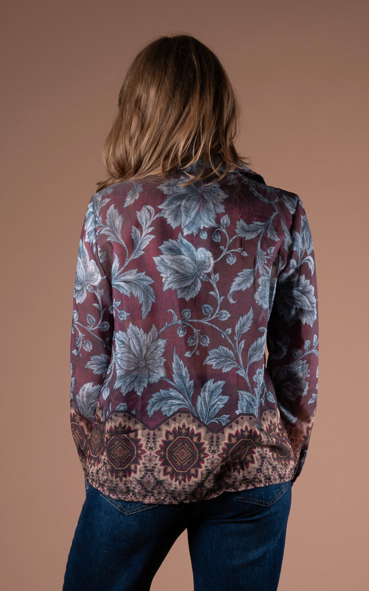 Antique Floral Shirt | Plum