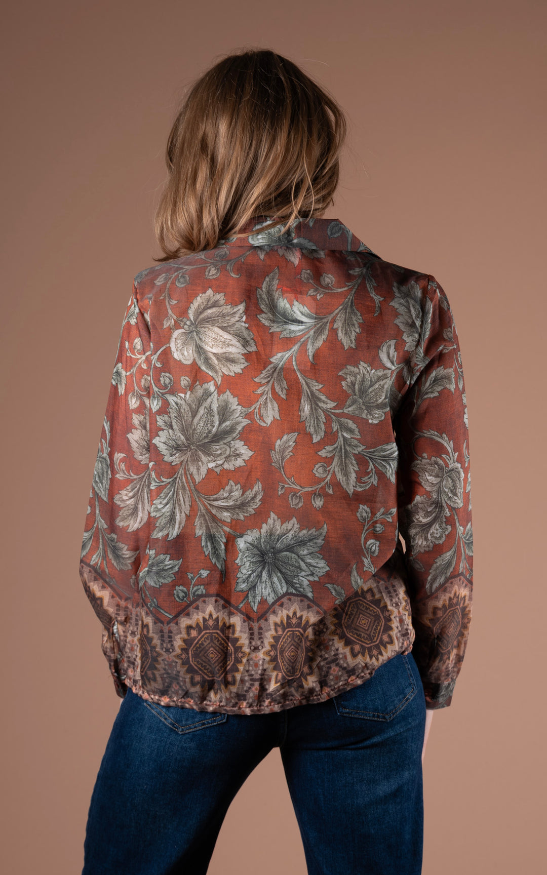 Antique Floral Shirt | Rust