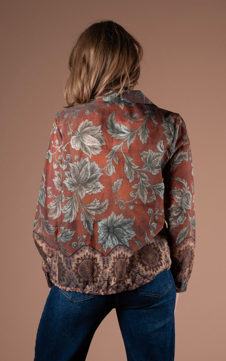 Antique Floral Shirt | Rust