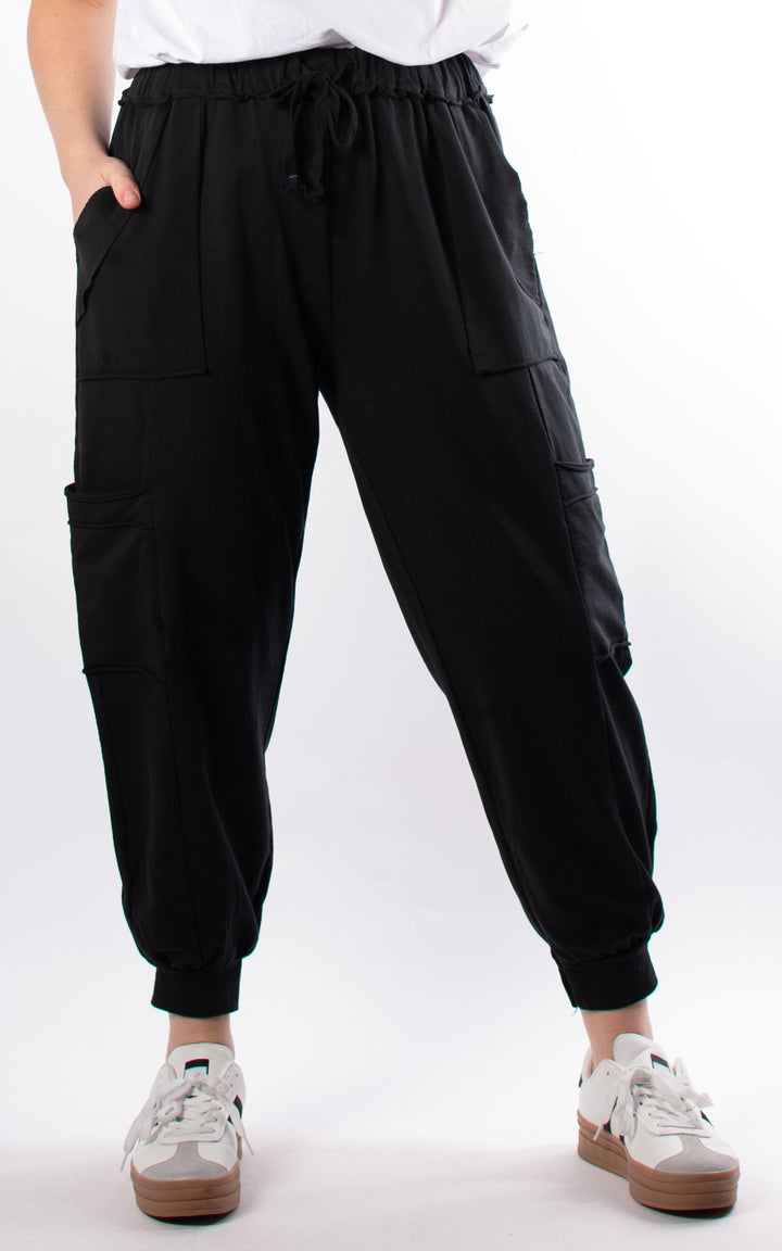 Anya Cargo Joggers | Black