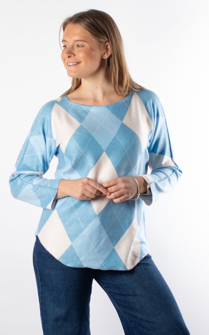 Argyle Soft Knit | Blue