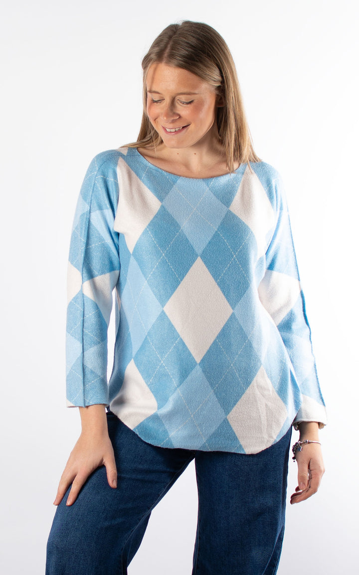 Argyle Soft Knit | Blue