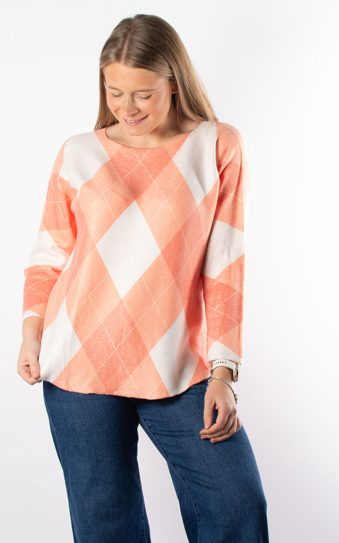 Argyle Soft Knit | Orange