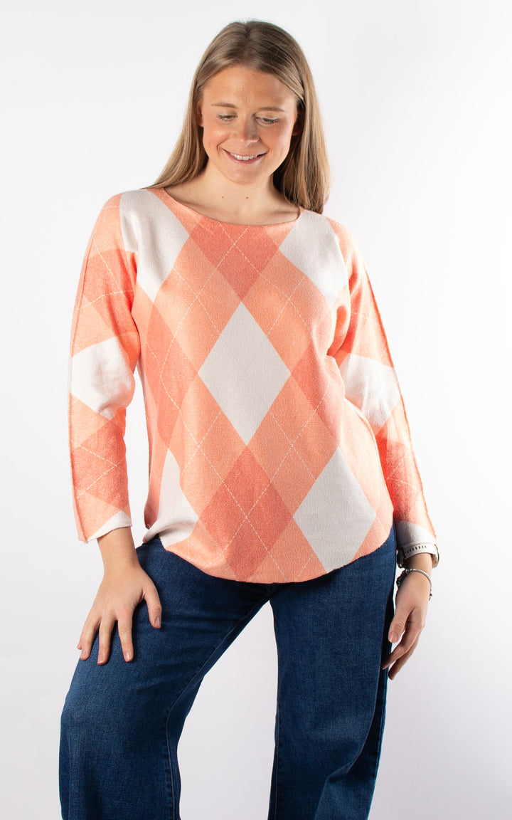 Argyle Soft Knit | Orange