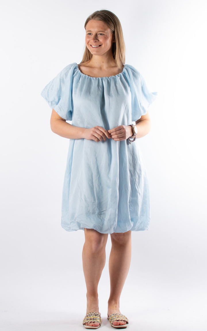 Ariella Bubble Hem Dress  | Blue