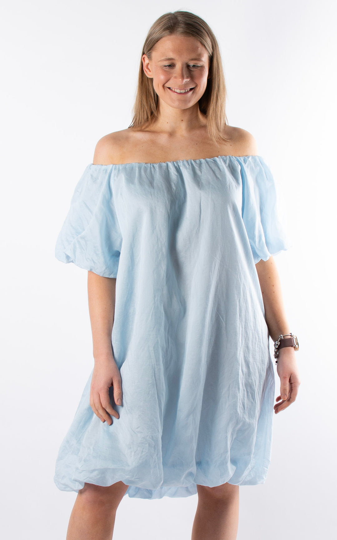 Ariella Bubble Hem Dress  | Blue
