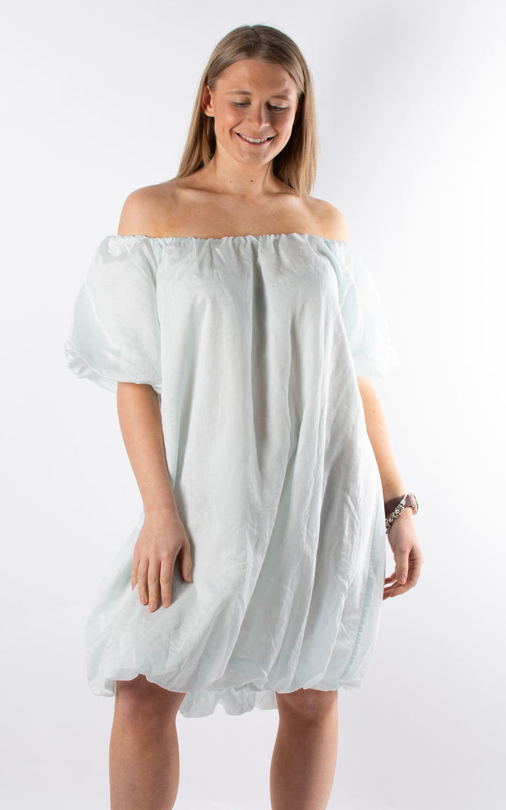 Ariella Bubble Hem Dress  | Pale Blue