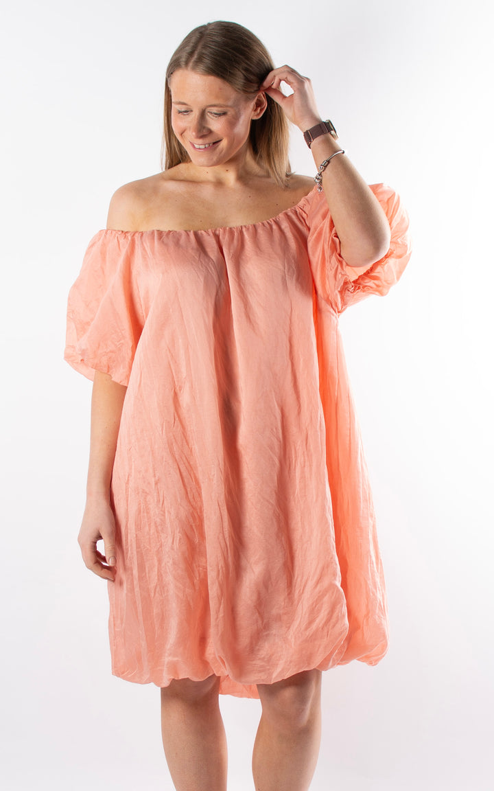 Ariella Bubble Hem Dress  | Peach