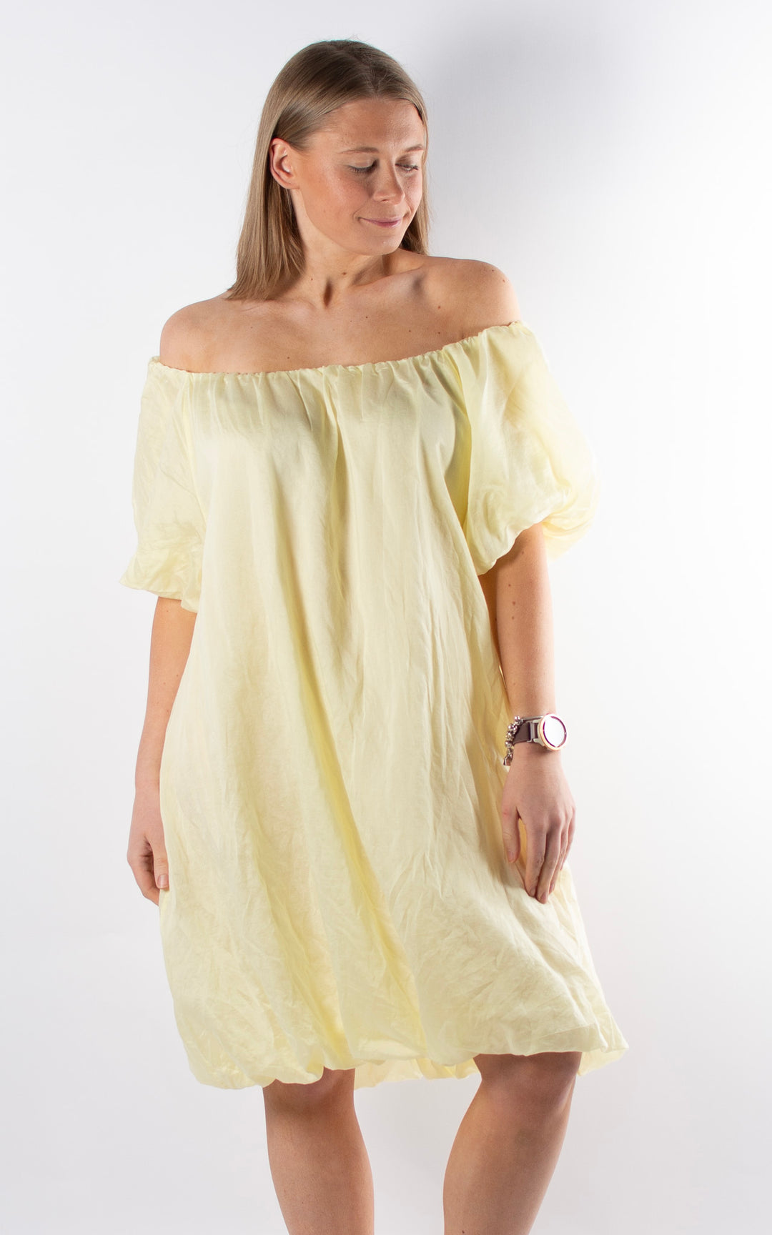 Ariella Bubble Hem Dress  | Yellow