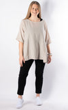 Arline Cheesecloth Top | Beige