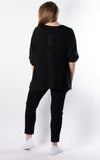 Arline Cheesecloth Top | Black