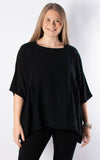 Arline Cheesecloth Top | Black