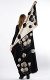 Autumn Winter Scarf | Tulips | Black & Cream