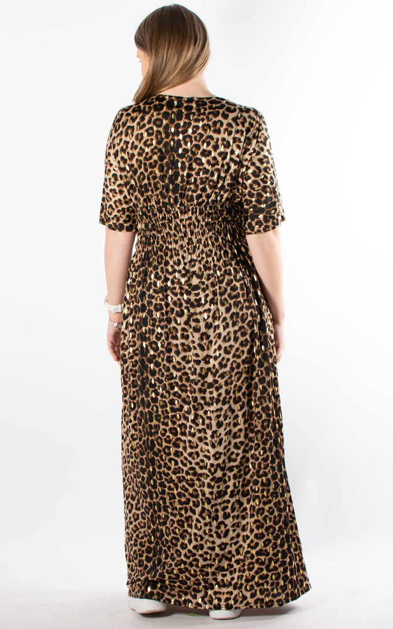 Ava Dress | Leopard | Brown