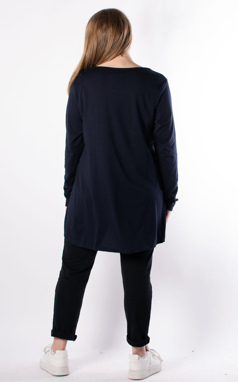 Ayla Long Sleeve | Navy