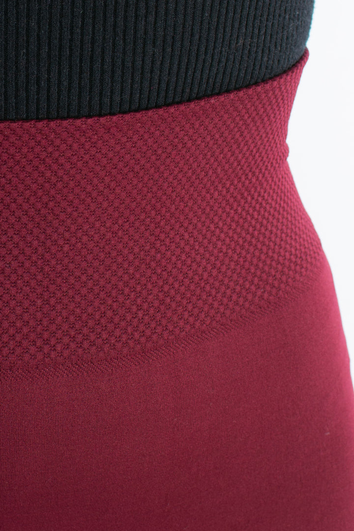 Footless Tights | Fleece Lined | Wine