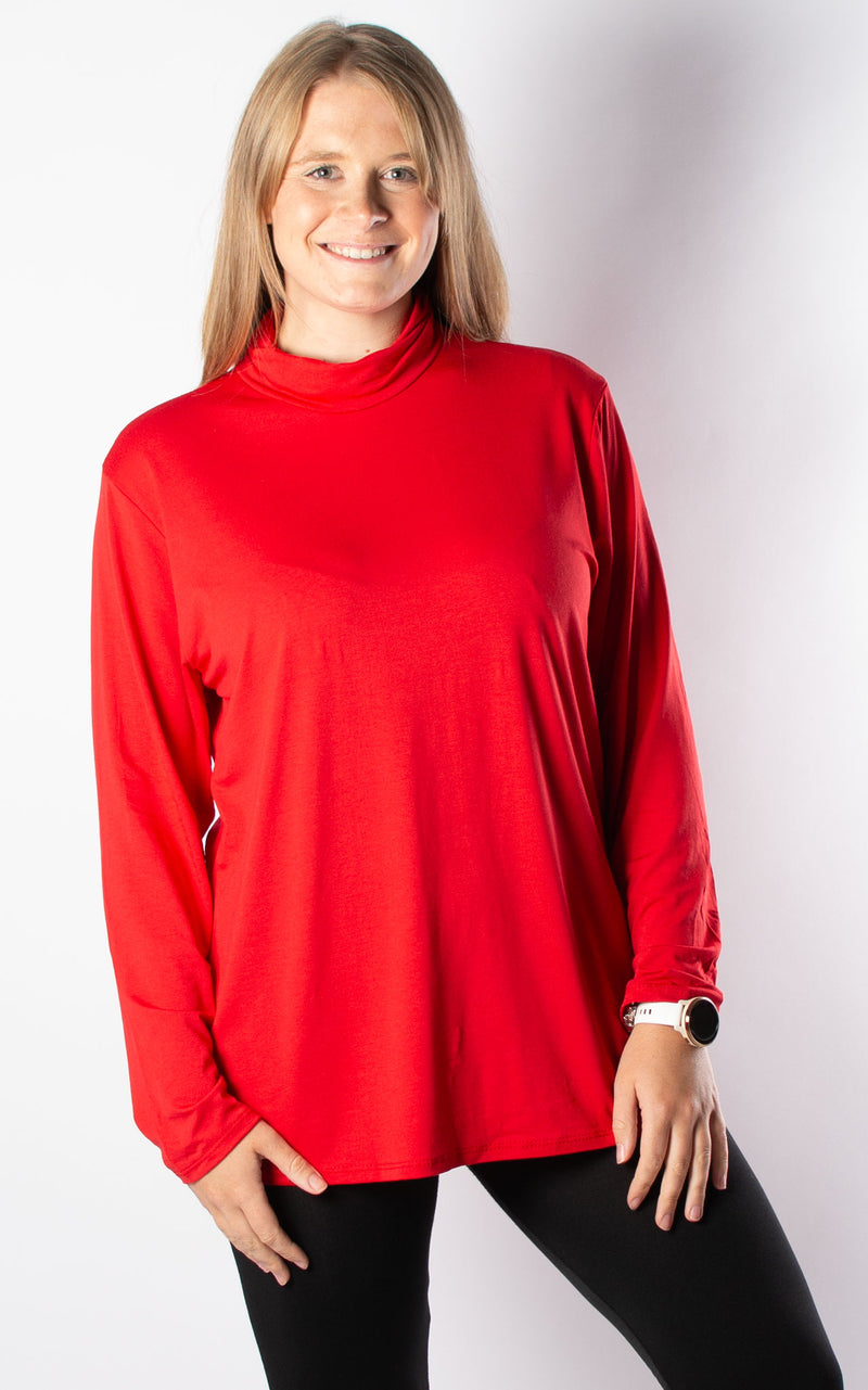 Basic Roll Neck | Red