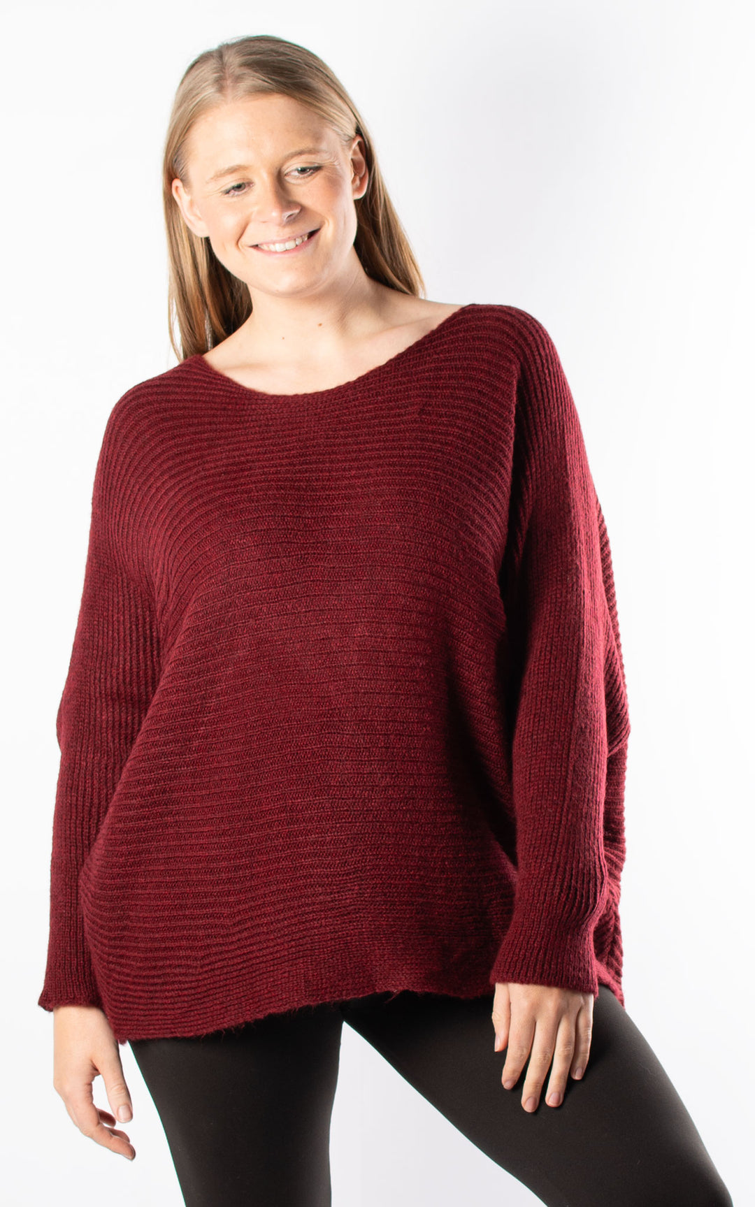 Batwing Button Back | Burgundy