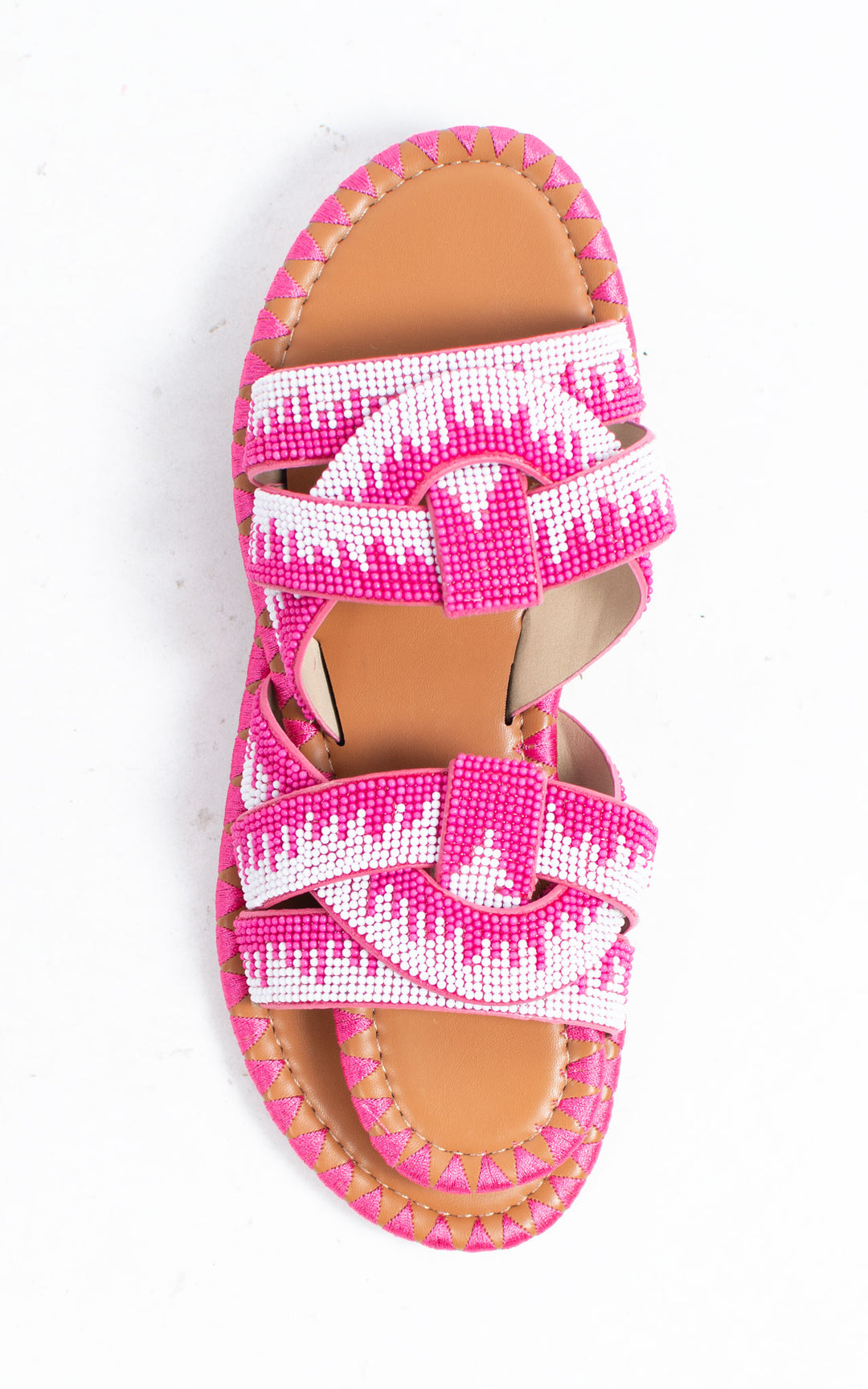 Beaded Sliders | Hot Pink