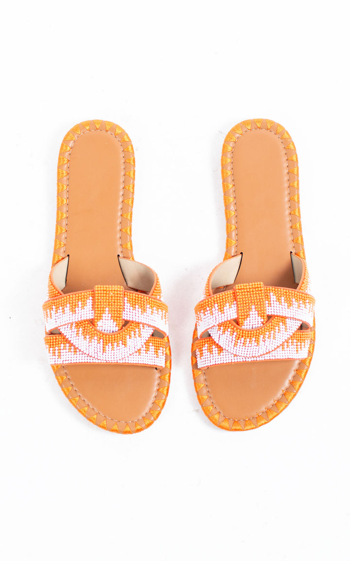 Beaded Sliders | Orange
